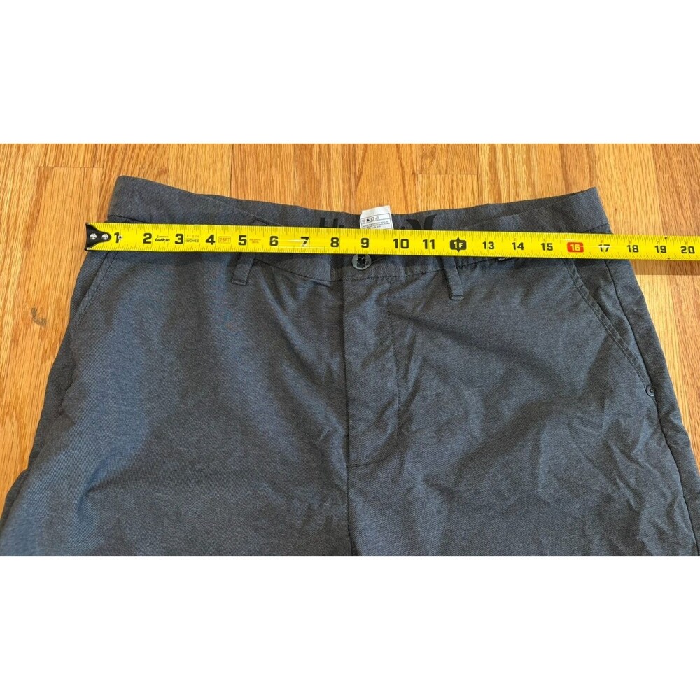 Hurley Men's Shorts Size 36 Gray Chino Flat Front Button Closure Flap Pockets - Picture 3 of 12
